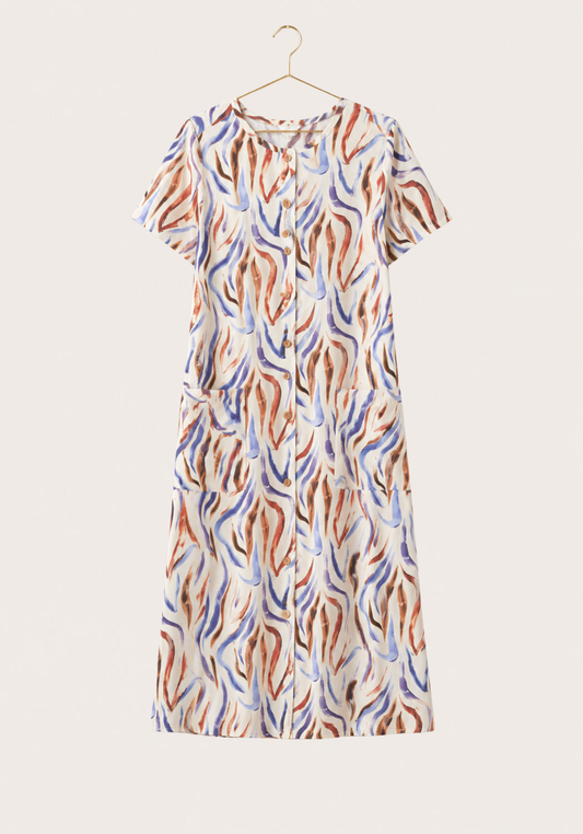 Viscose Lycra Plus Size Short Sleeve Printed Nighty