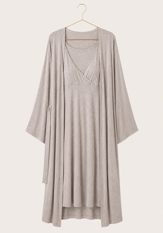 Maternal 2 Piece Robe Nighty Set