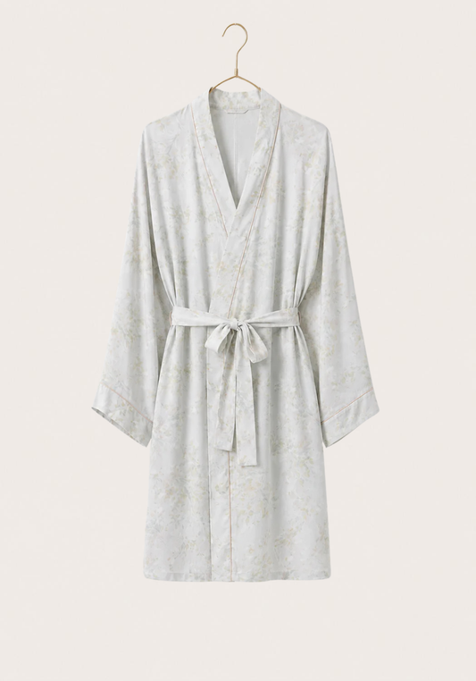 Robe Set: Shoulder Strap Short Nighty (Viscose Lycra) And Short Robe (100% Viscose)