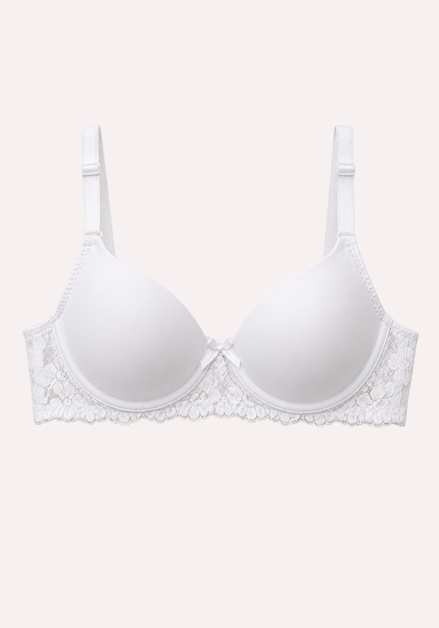 Basic Bra: Daily Padded Bra With Dantel Under The Cups