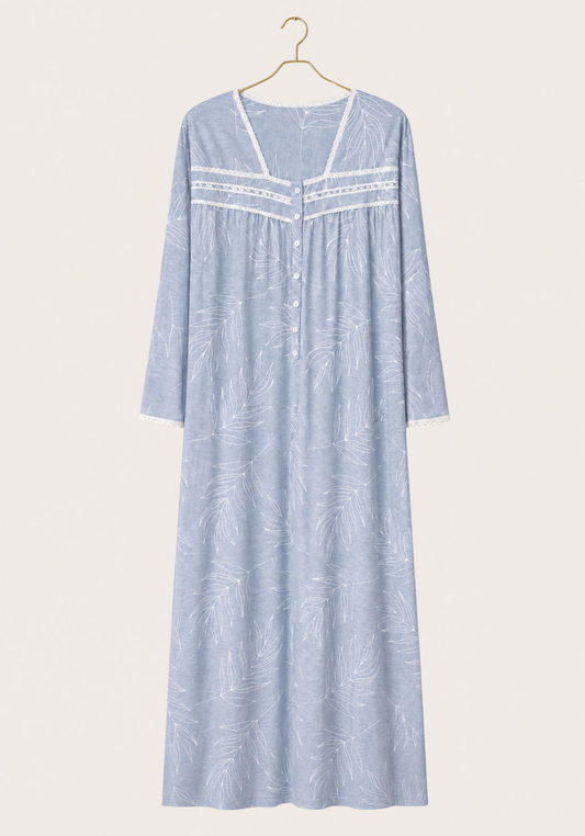 Long Sleeve Long Night Gown