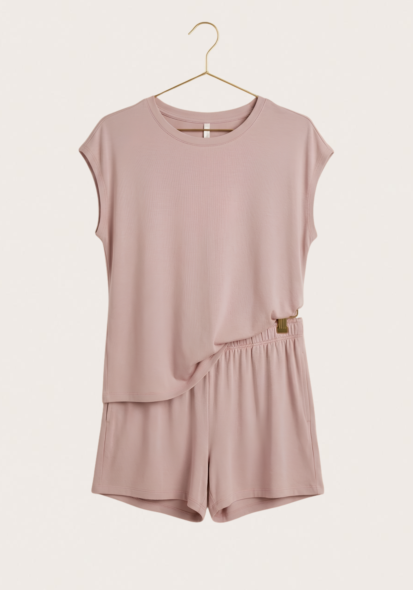 Cotton Short Sleeve Top And Short Set