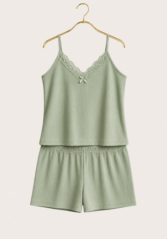 Chords Sleeveless Short Set