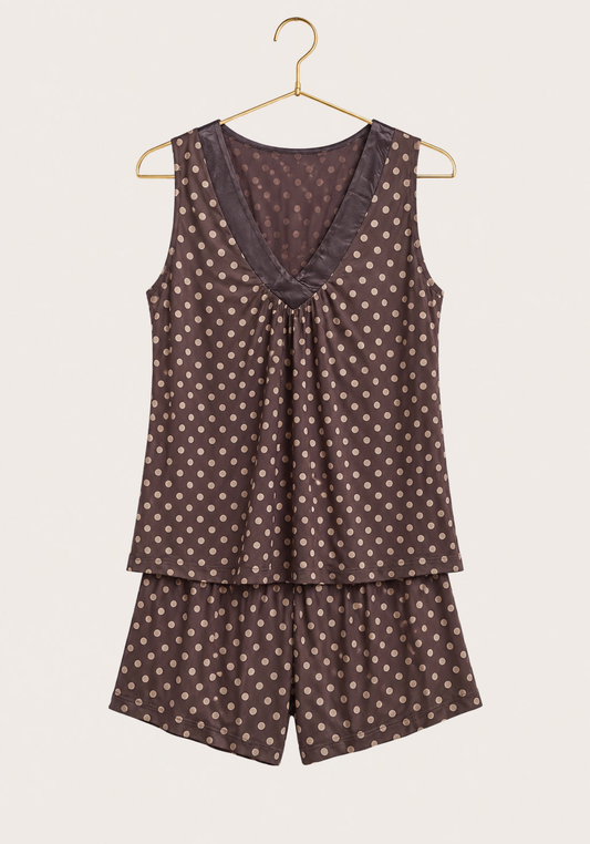 Sleeveless Top With Short Set