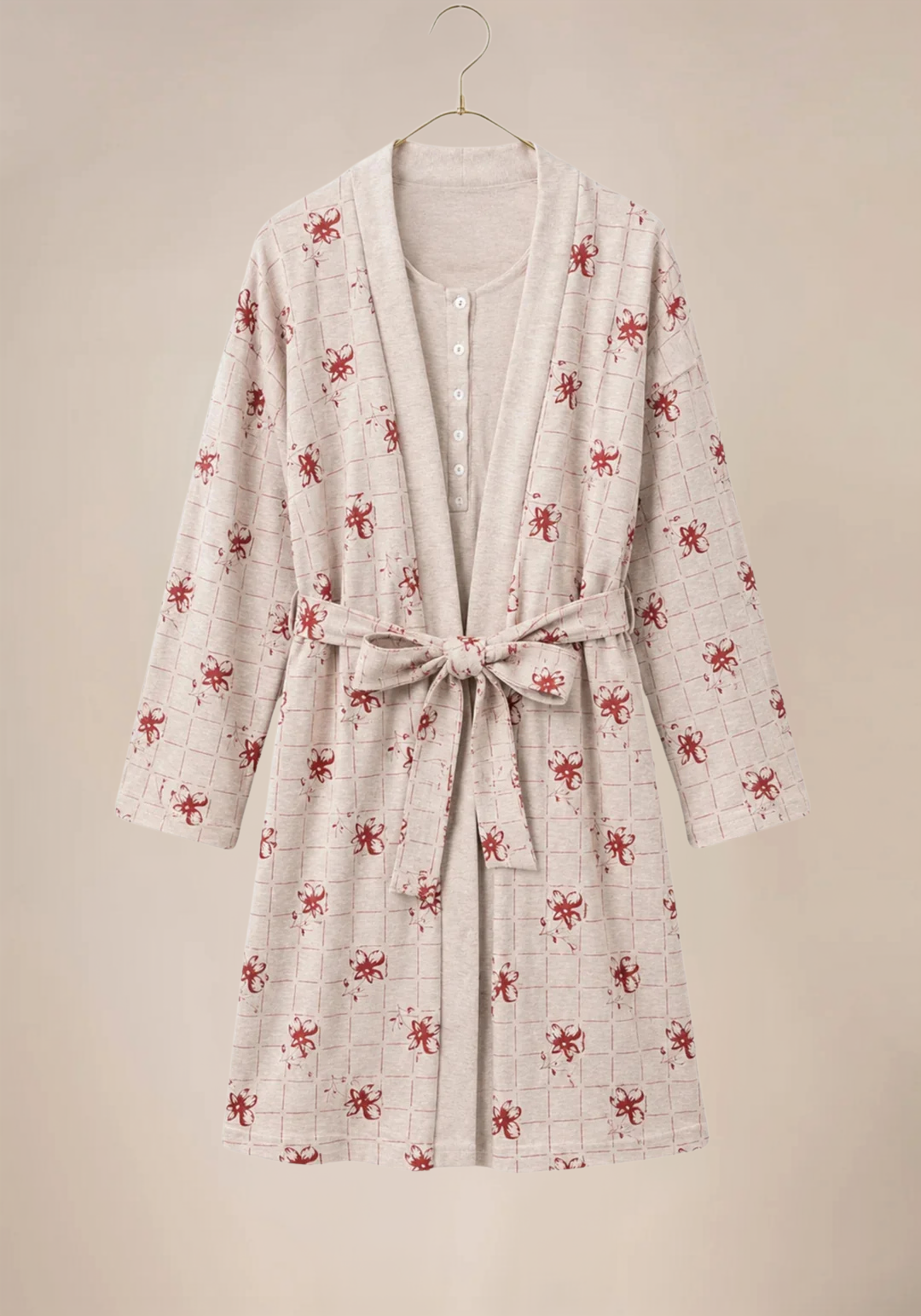 Maternal Long Sleeve Robe Set