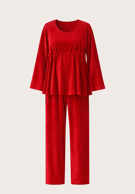 Velour Maternal Pajamas