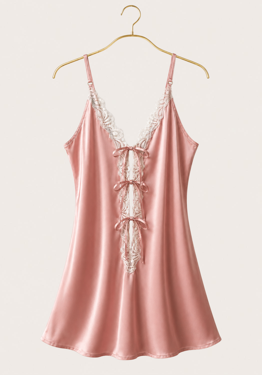 Shoulder Strap Babydoll With Lace Detail