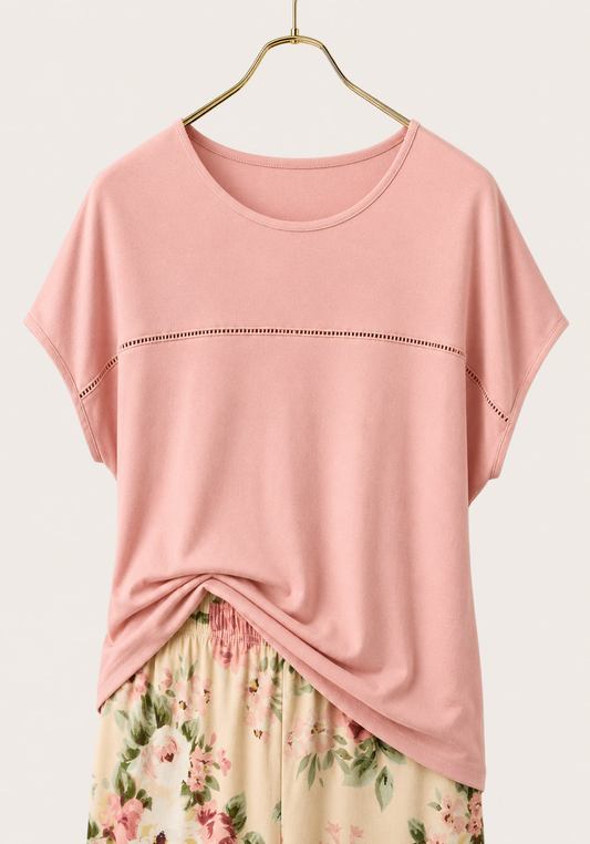 Pajamas: Short Sleeve Top And Pants (Viscose Lycra)