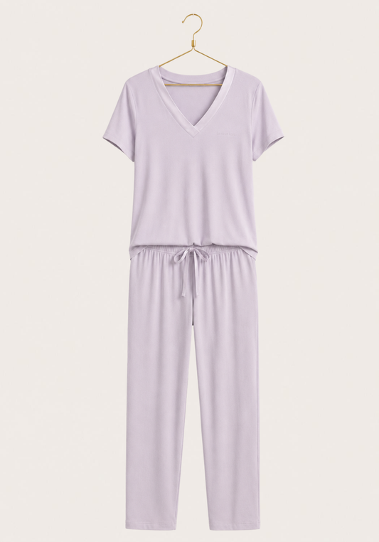 Pajamas: Short Sleeve Top And Pants (Viscose Lycra)