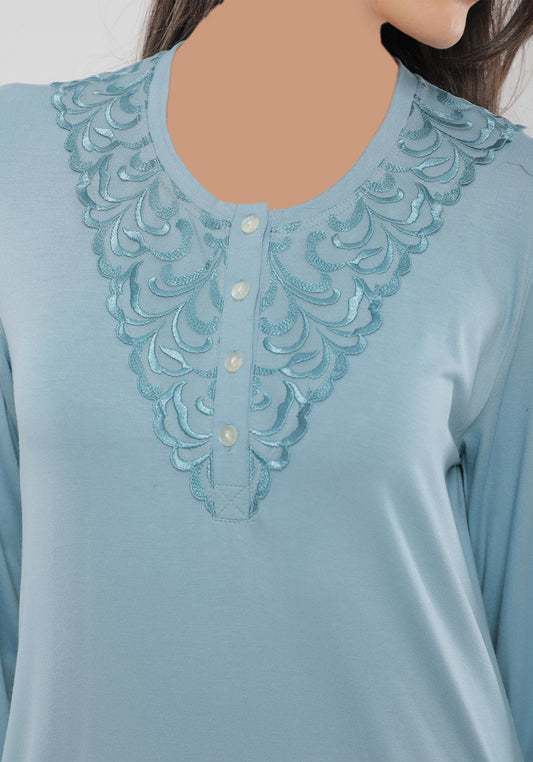 فستان طويل الأكمام من S&L