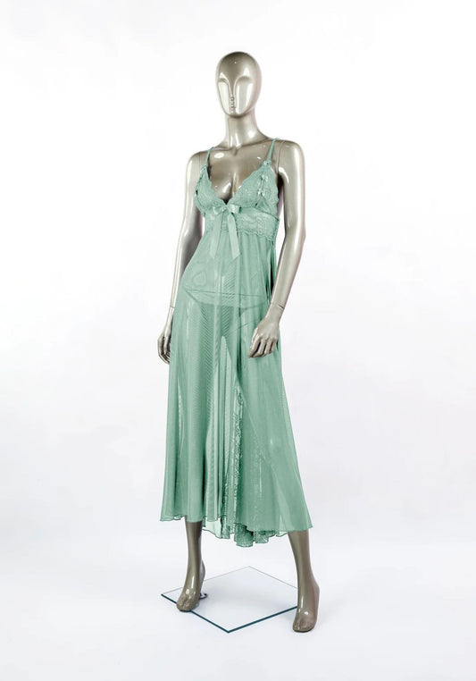 سروال داخلي طويل من قماش دانتيل شبكي من LNGR