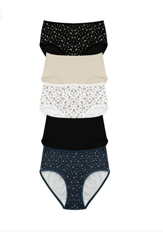 UNDR Comfy Printed Mid Pack Of 5