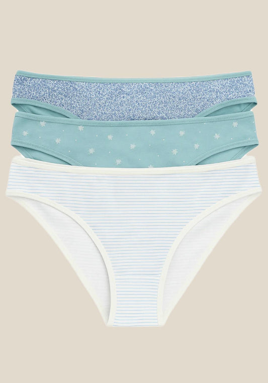 مجموعة بيكيني مطبوعة UNDR مكونة من 3 قطع