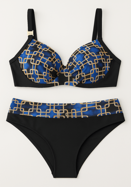 بيكيني سباحة باللونين الأسود والأخضر من OCC