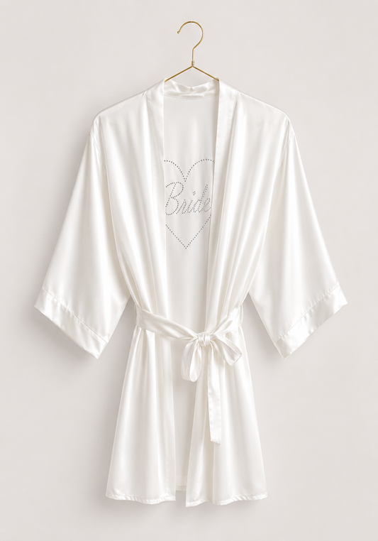Bridal Satin Short Robe