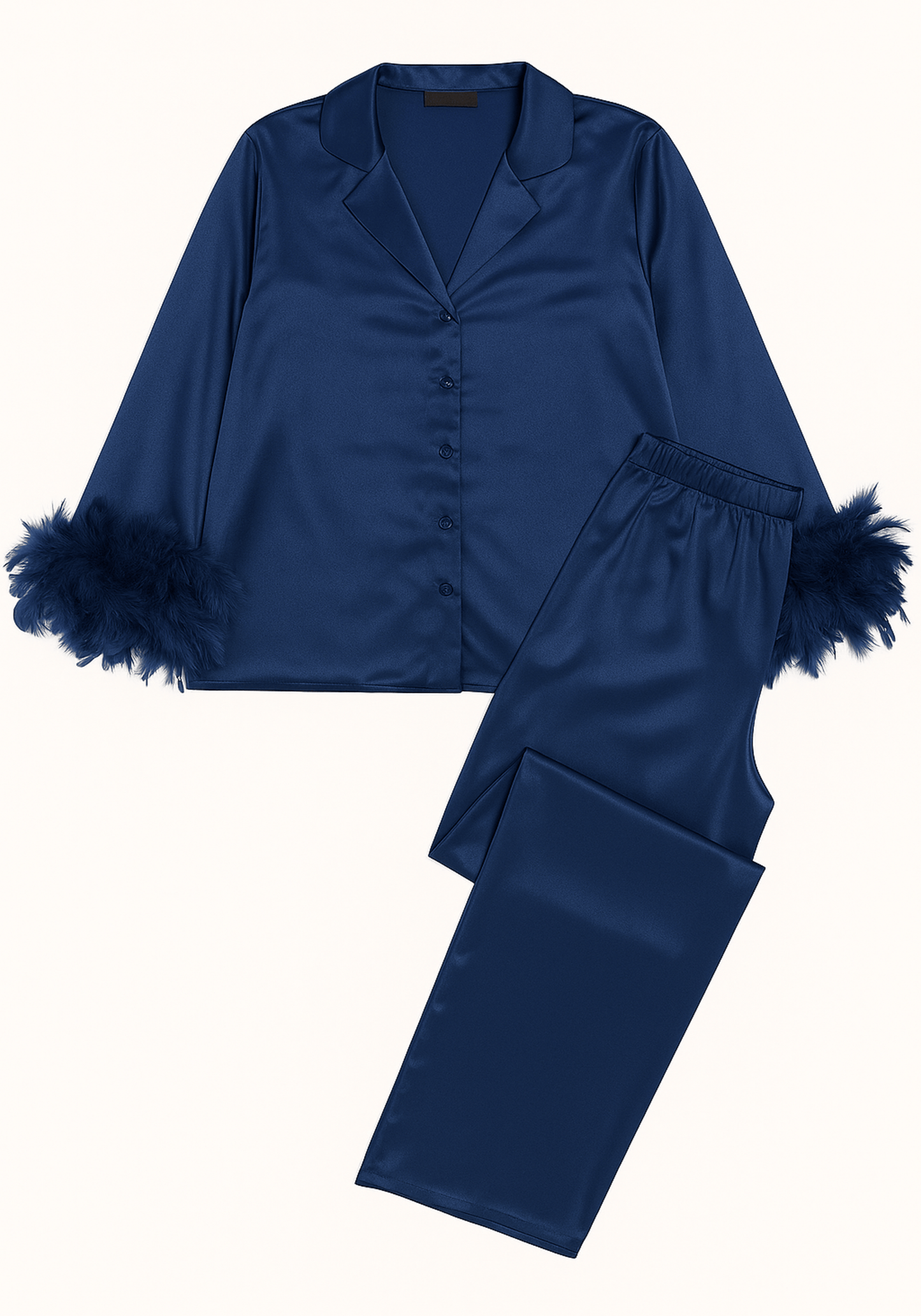 Collar Button Furr Pajama