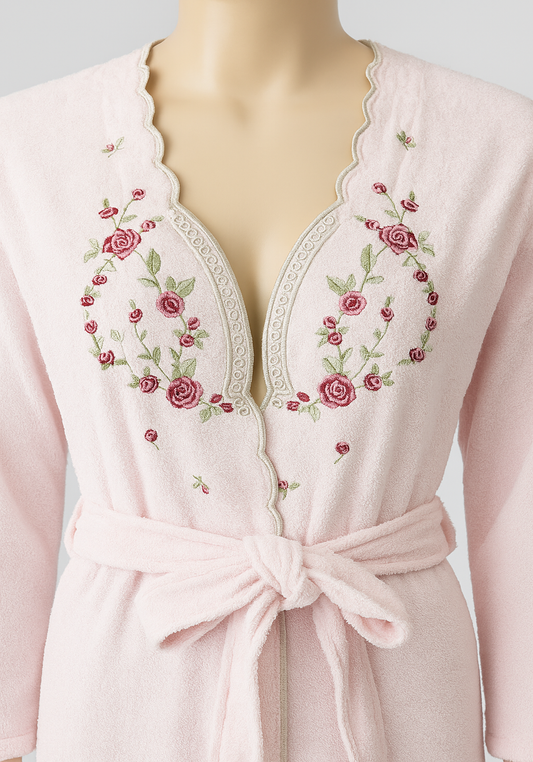 BTH Single Bamboo Embroidered Bathrobe