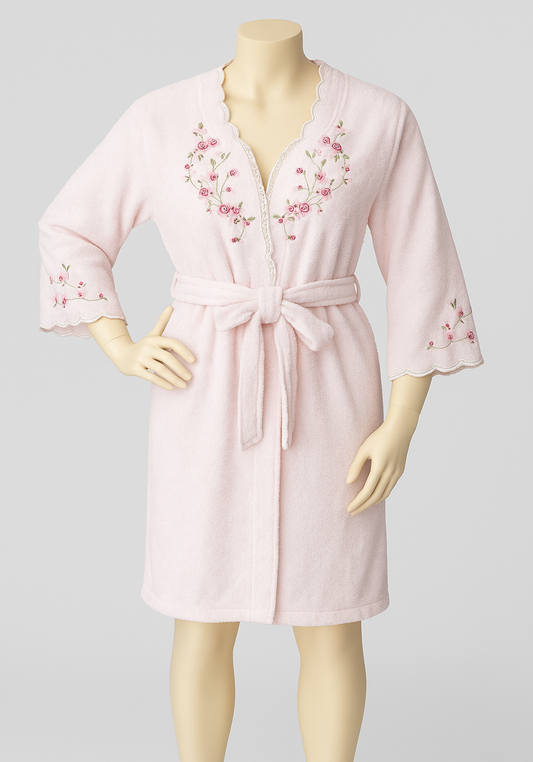 BTH Single Bamboo Embroidered Bathrobe
