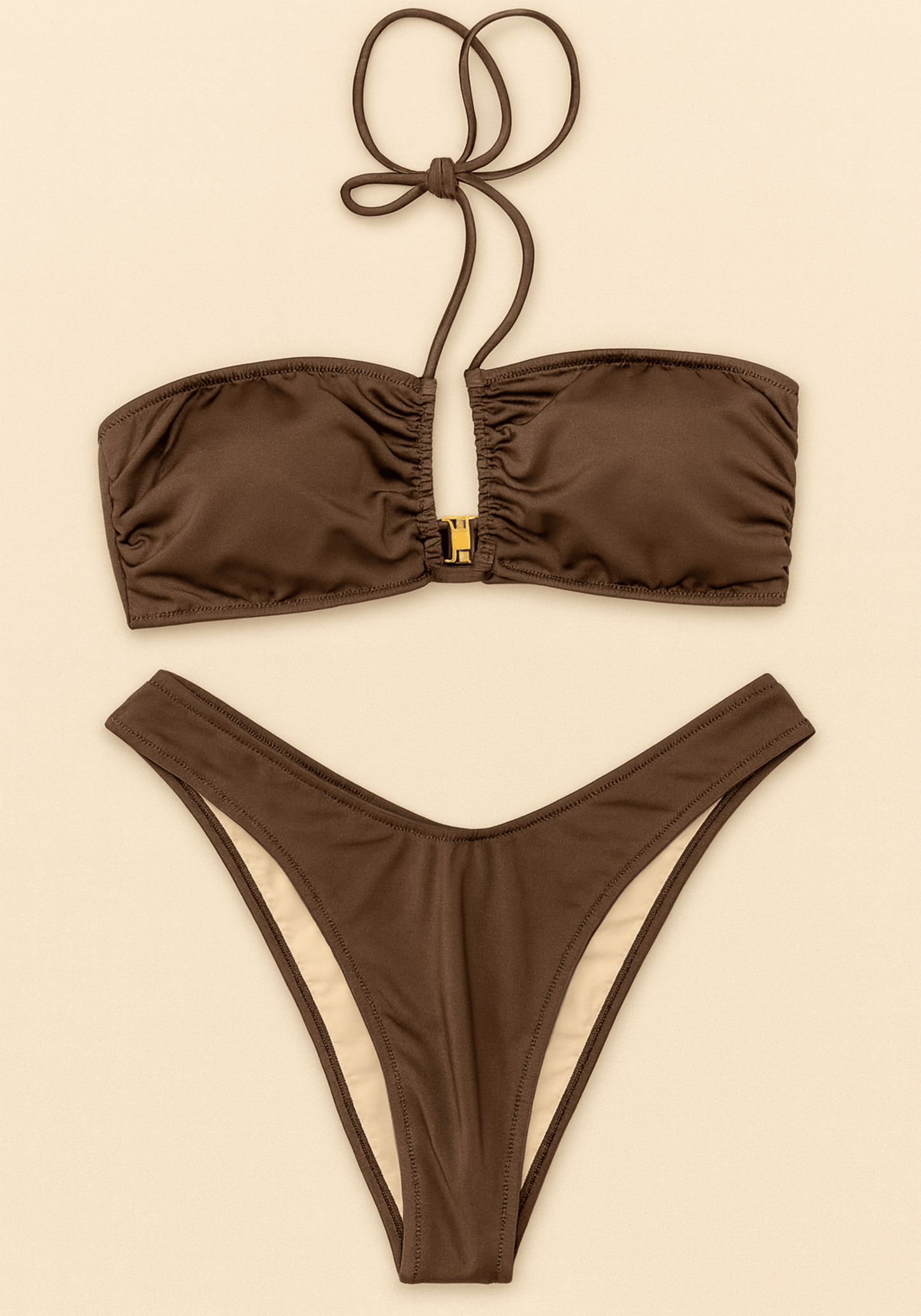 OCC Brown Swimming Strapped Bikini