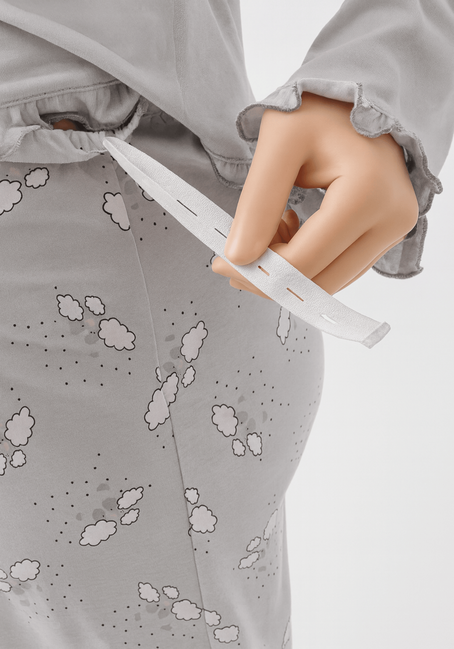 Maternal 3 Pieces Cotton Robe And Pajama Set