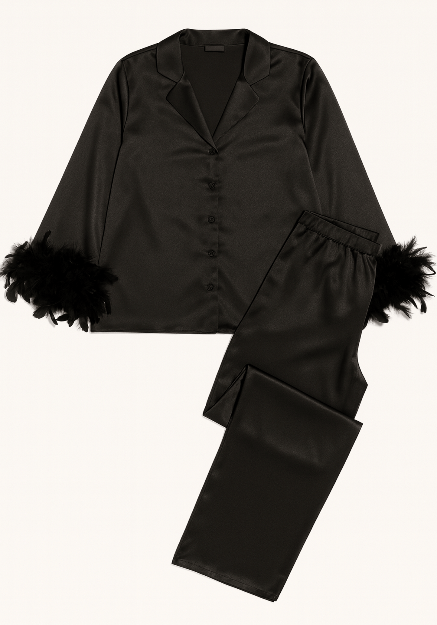 LNGR Collar Button Furr Pajama