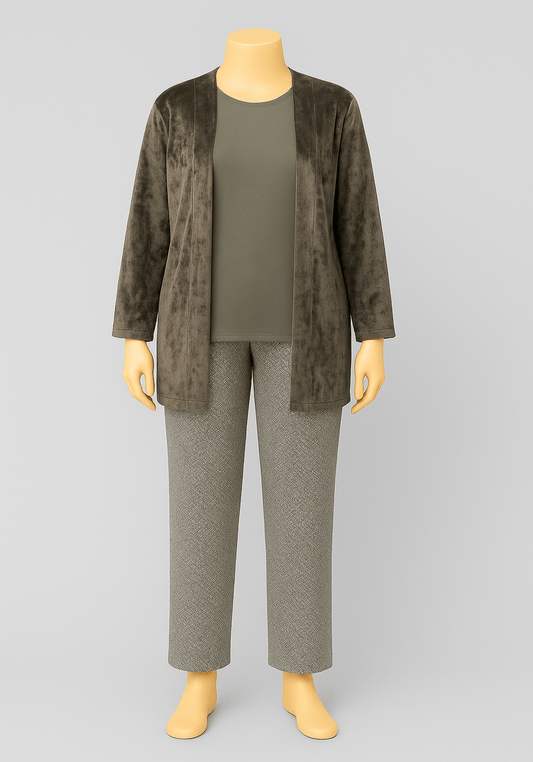 S&L 3 Piece Pajama With Robe Set