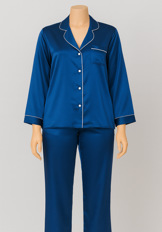 S&L Collar Button Long Sleeve Pajama