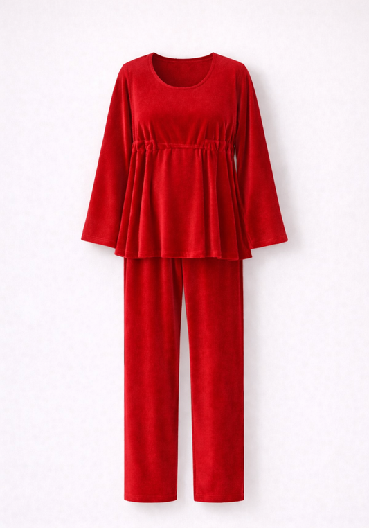 Velour Maternal Pajamas