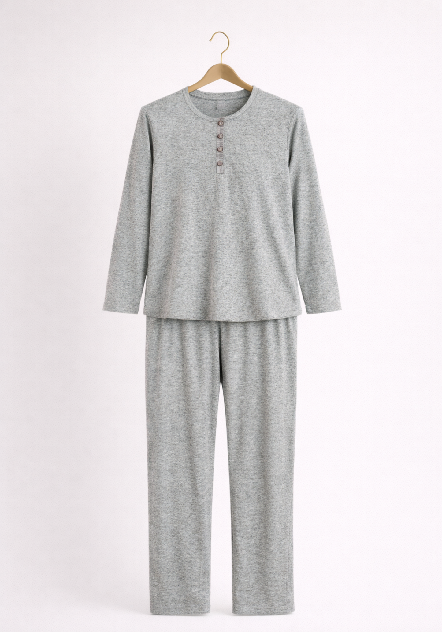 Round Neck Long Sleeve Top Pajamas (Vis Pes Els)