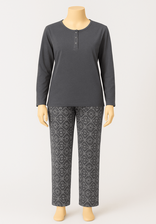 Plus Size Winter Long Sleeve Pajama