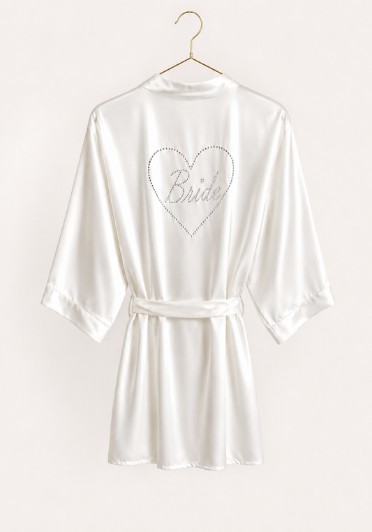 Bridal Satin Short Robe