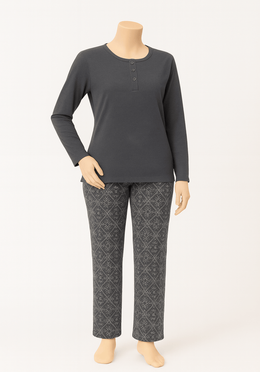 Plus Size Winter Long Sleeve Pajama