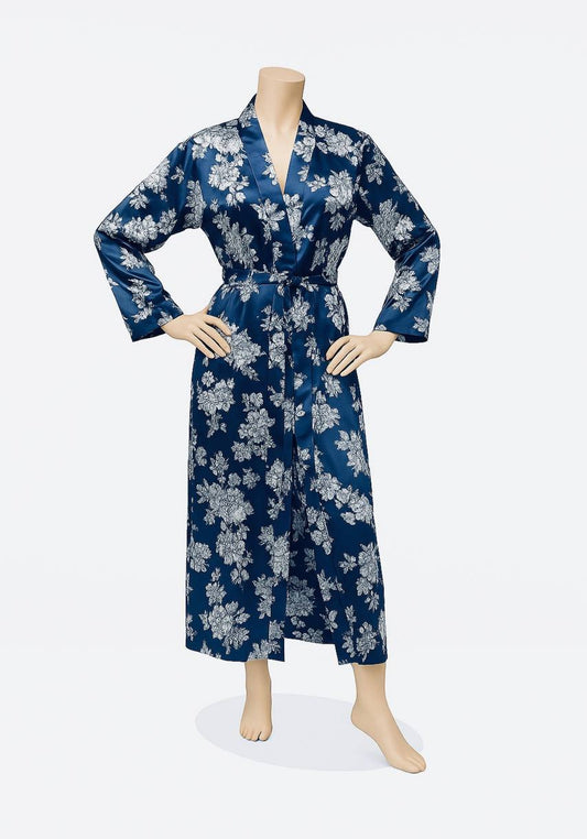 Satin Long Printed Robe
