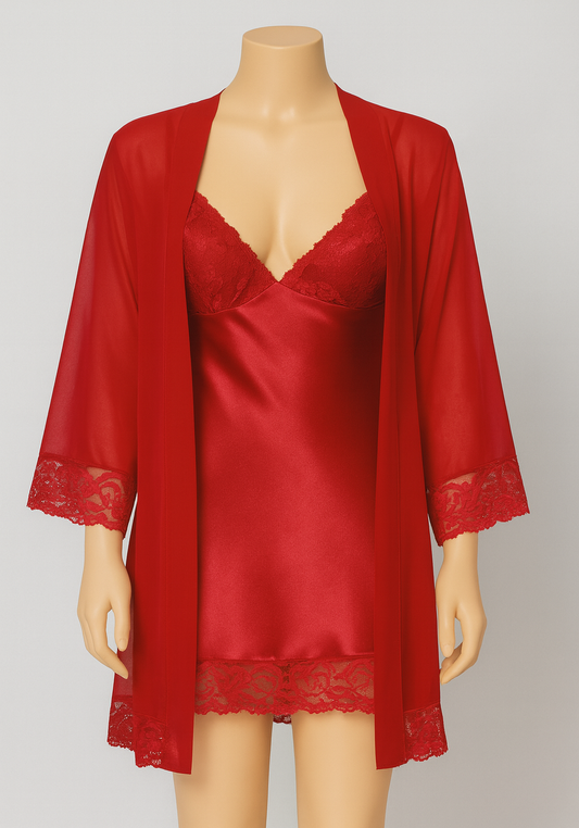 LNGR 4 Piece Satin Set