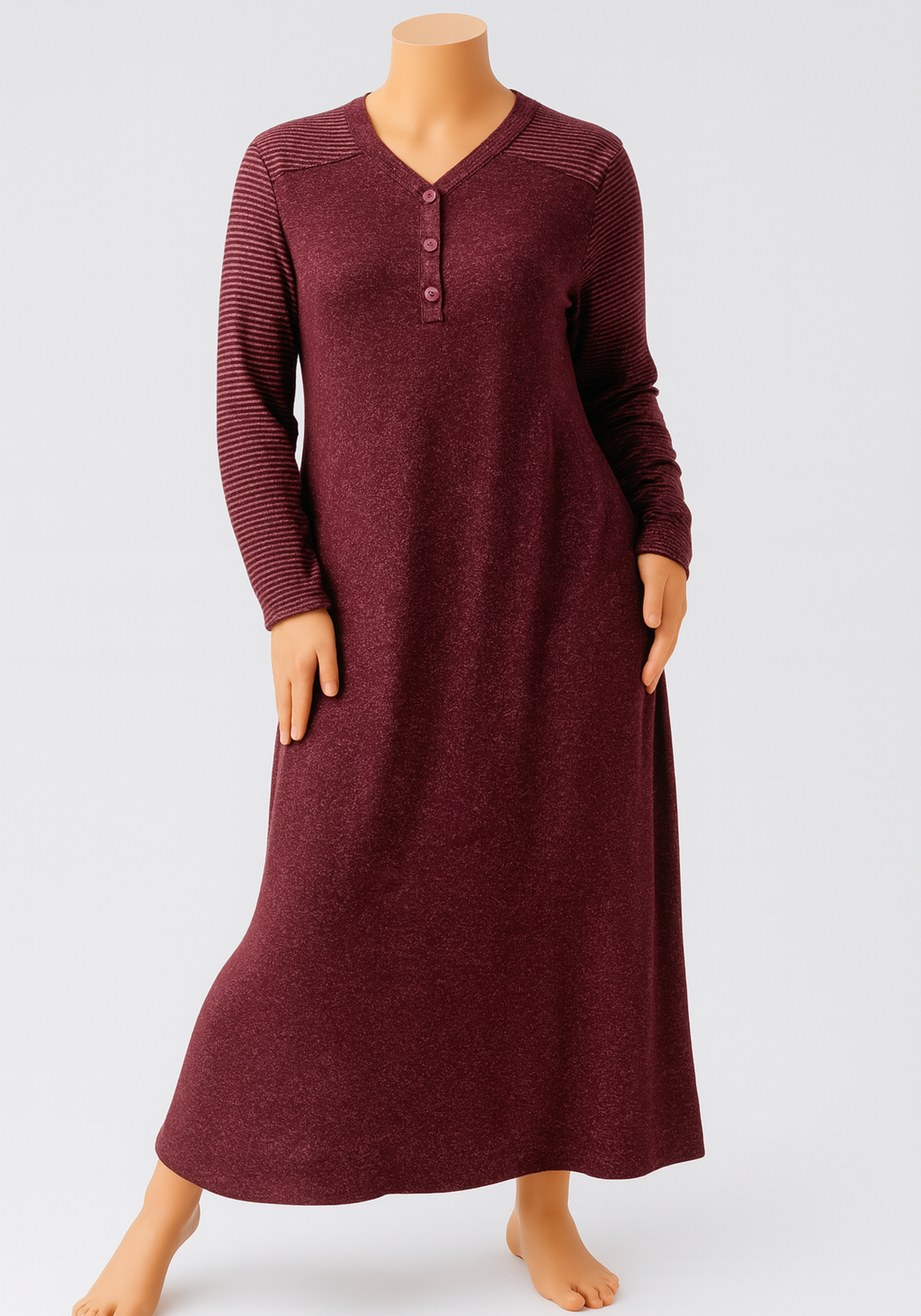 Long Sleeve Soft Touch Long Gown