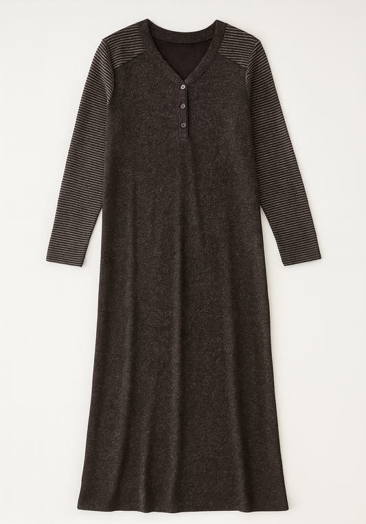 Long Sleeve Soft Touch Long Gown