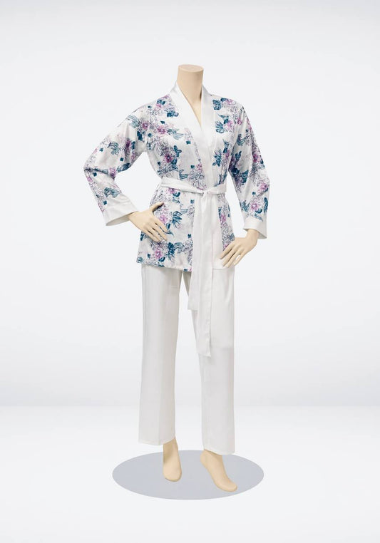 Satin 3 Pieces Printed Pajama