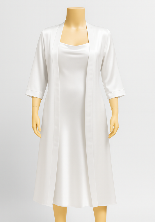 LNGR Satin Long Robe Set
