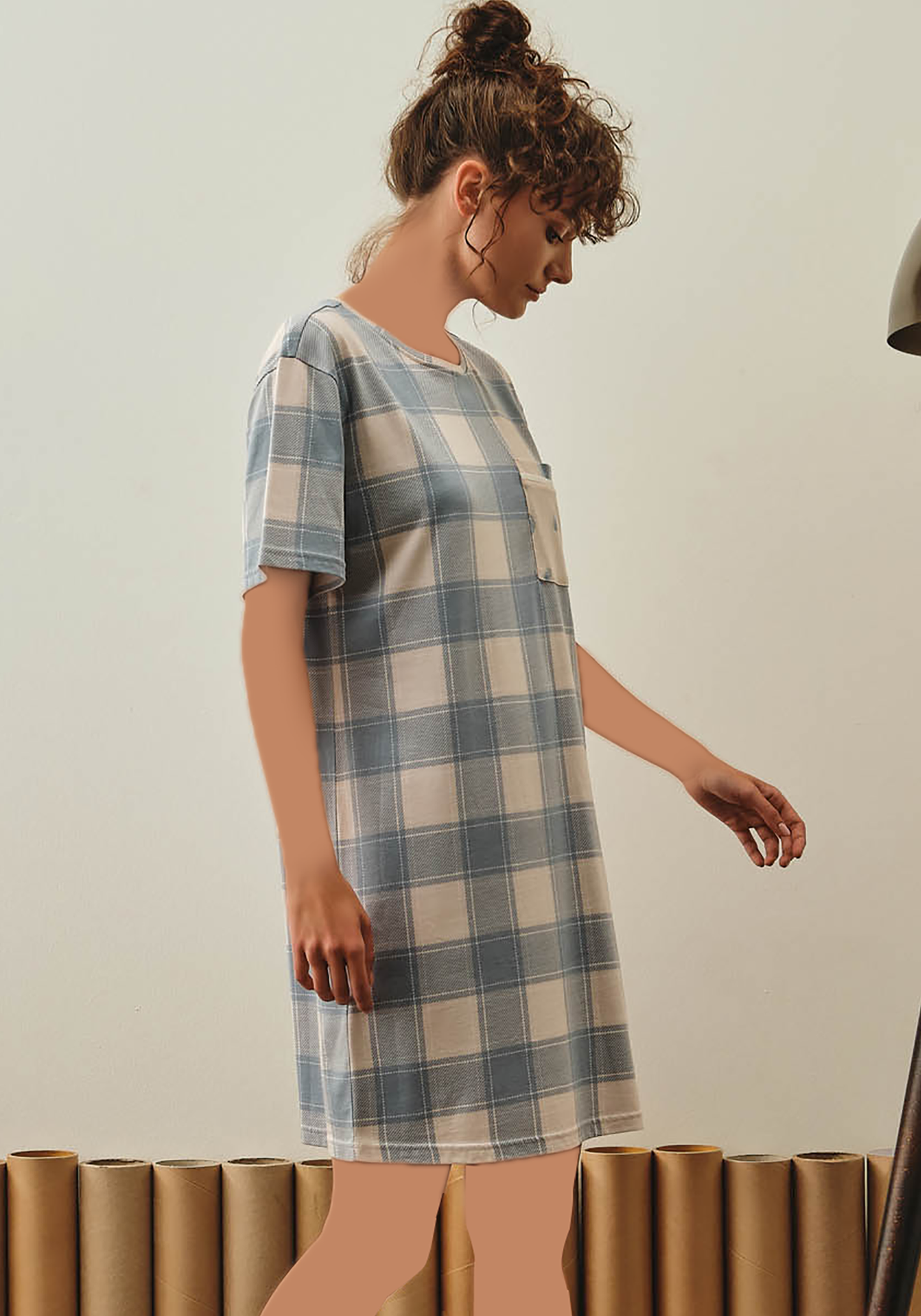 قميص نوم بأكمام قصيرة من S&L