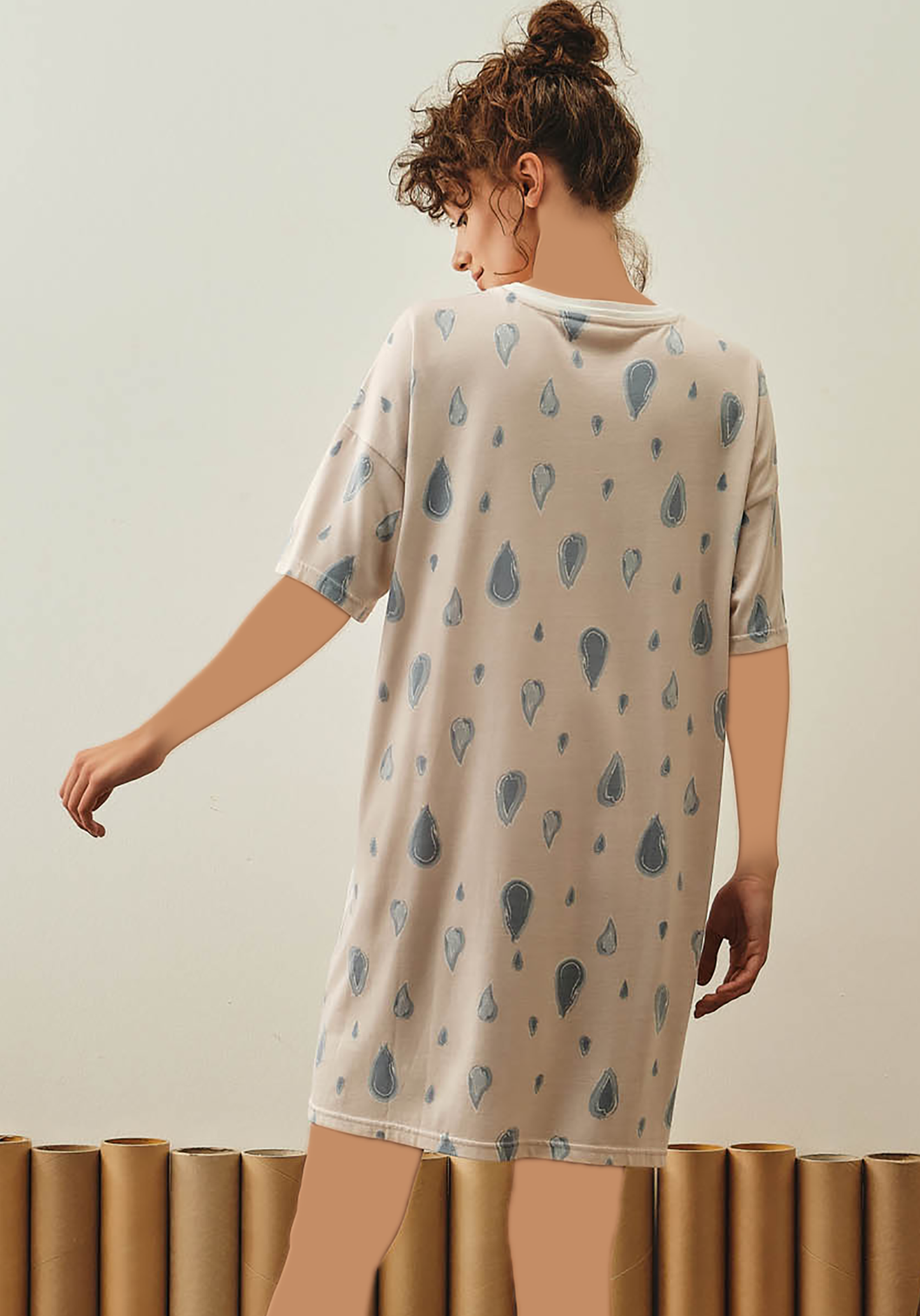 قميص نوم بأكمام قصيرة من S&L