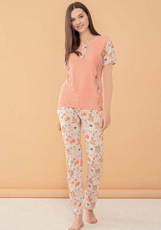 بيجامة قصيرة الأكمام من S&L