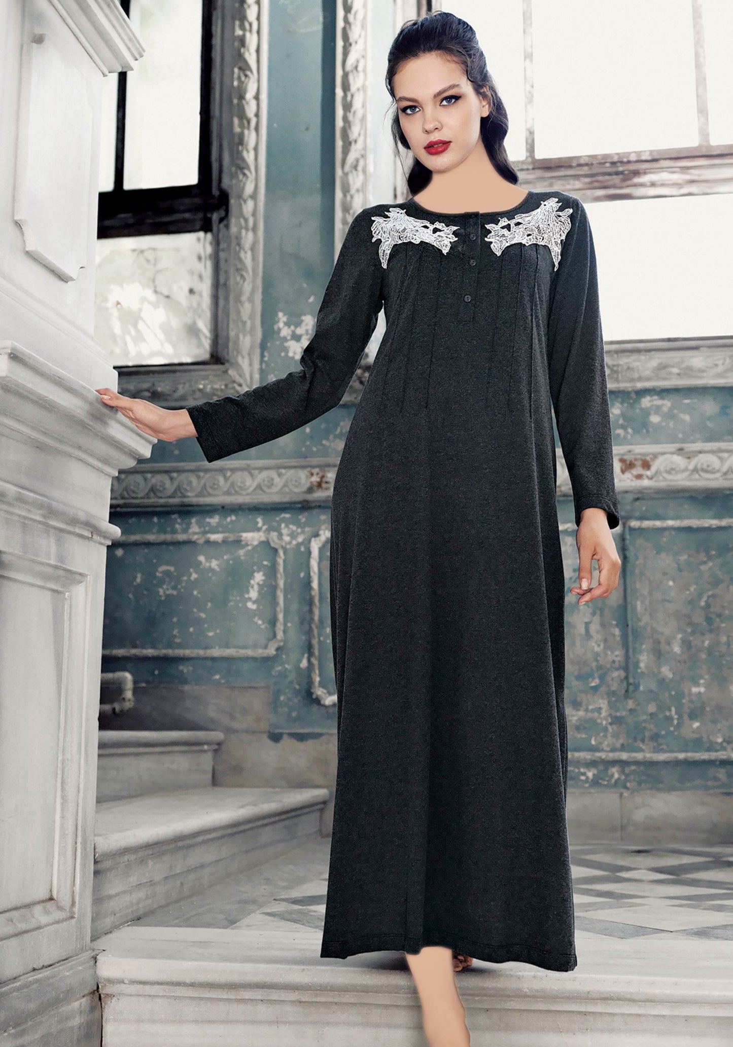 قميص نوم طويل من S&L