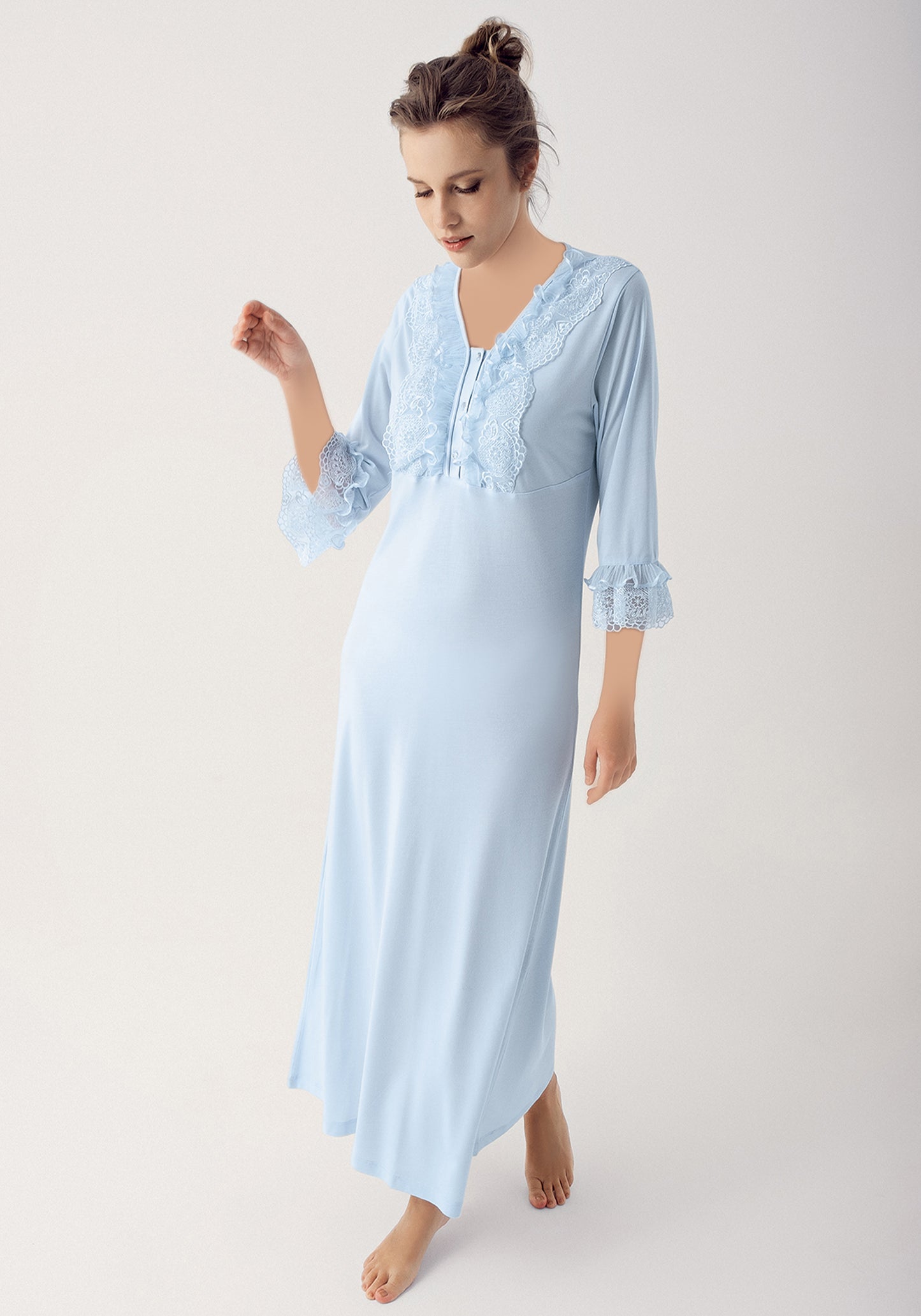 ثوب نوم طويل للأمومة