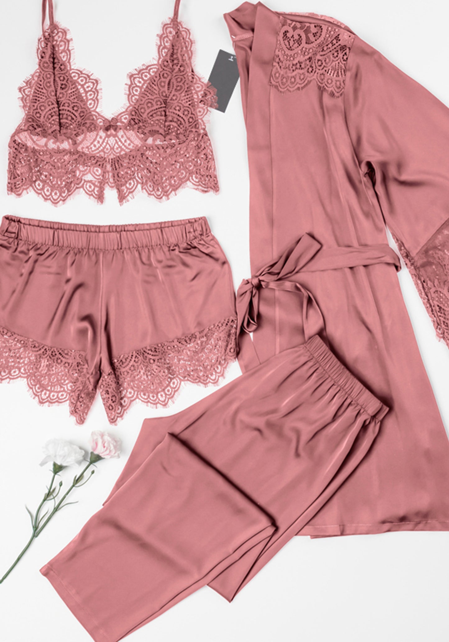 LNGR Satin 4 Piece Set