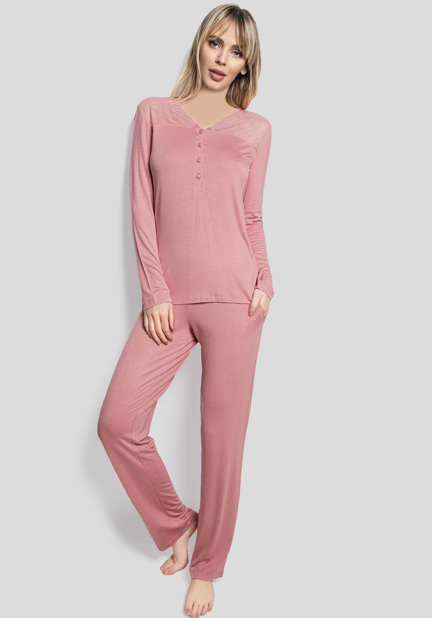 S&L Romantic Long Sleeve Pajama