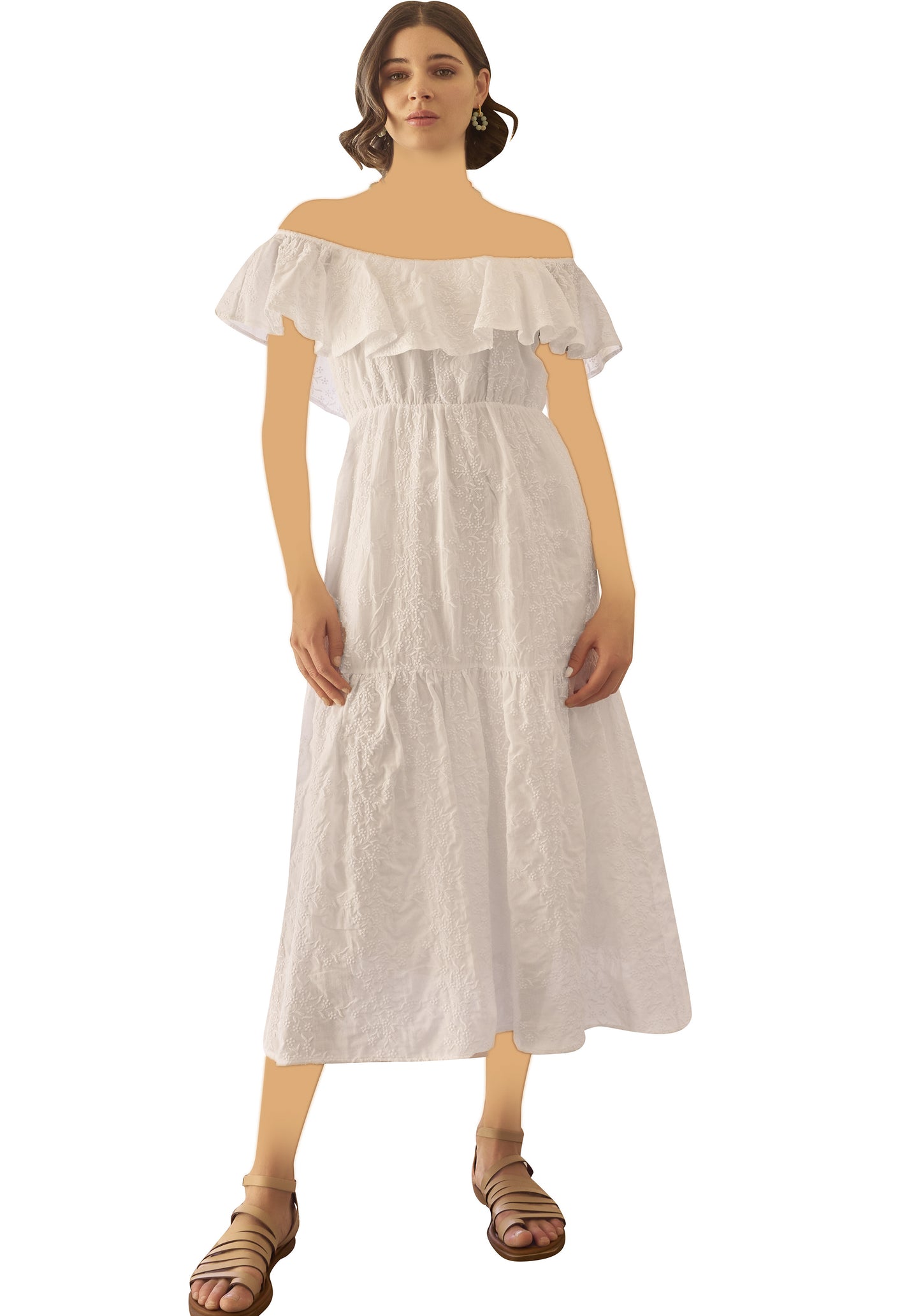 فستان بدون أكتاف من S&amp;L