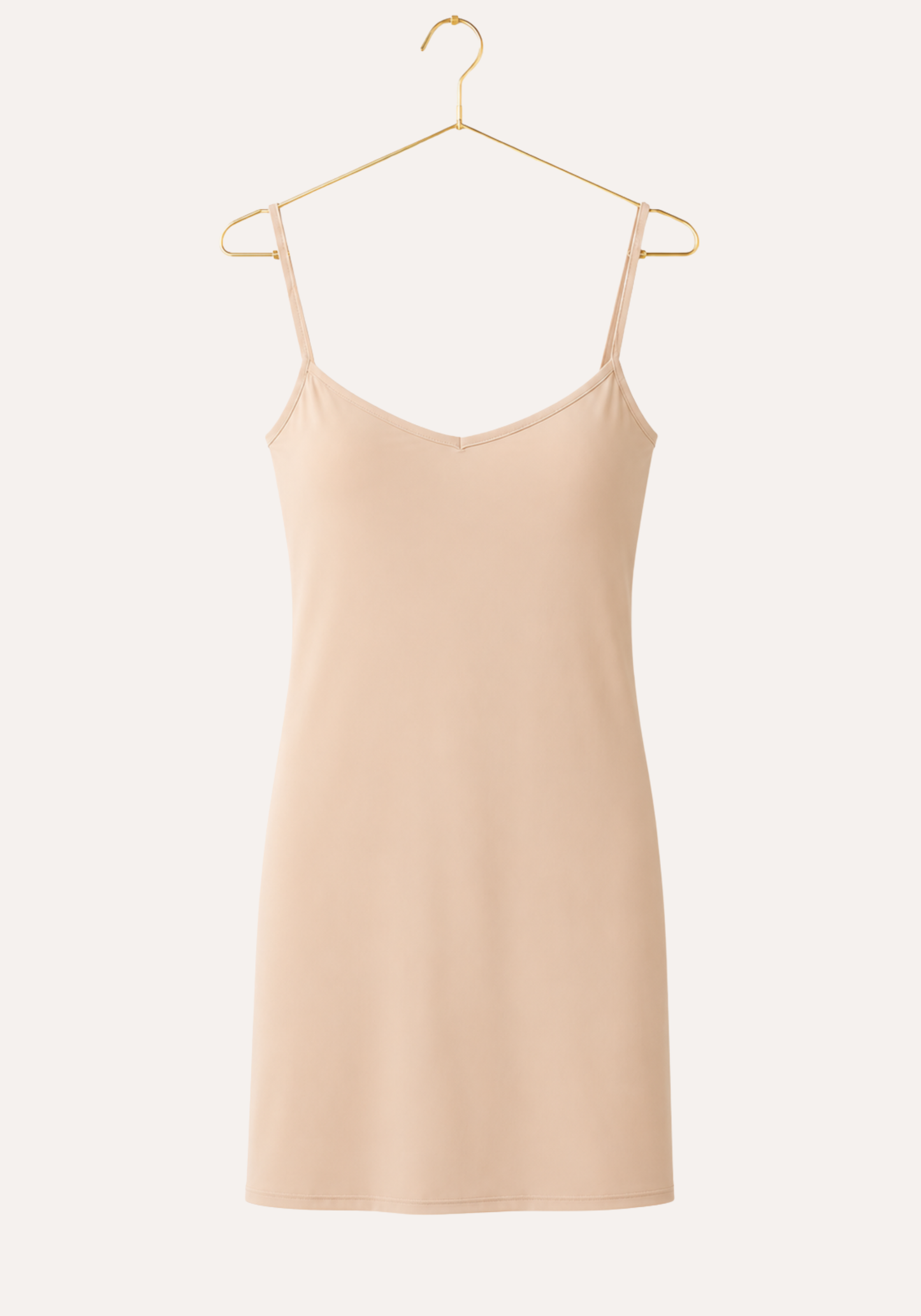 Underdress: Basic Plain Shoulder Strap Short Jupon Nighty (80% Polyamide 20% Lycra)