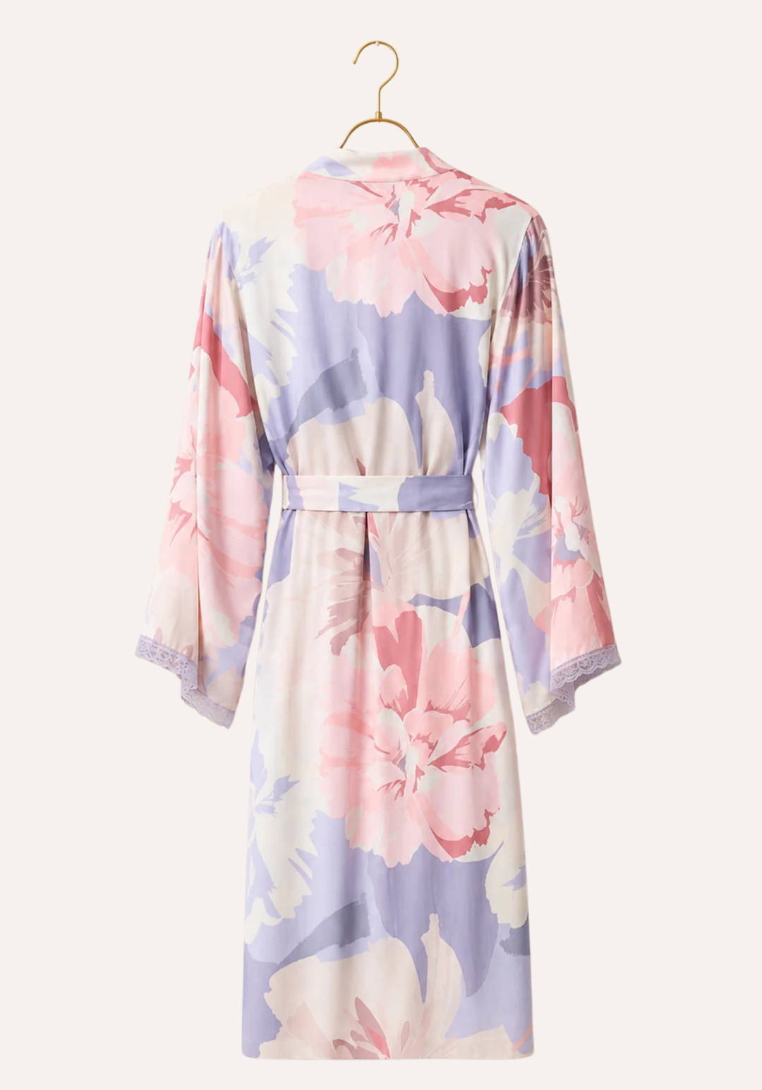 Floral Print Long Sleeve Robe