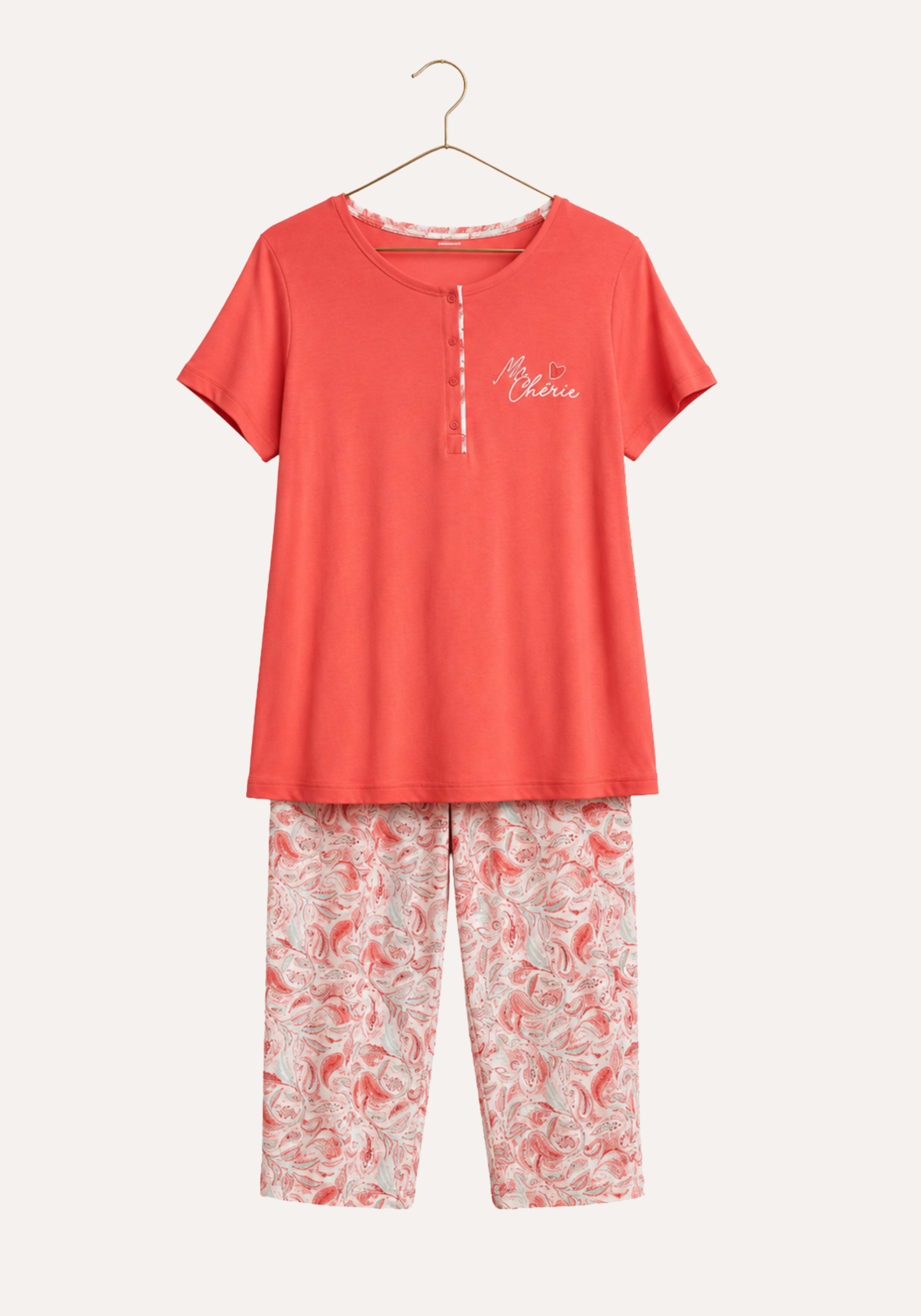 Viscose Lycra Short Sleeve Top And Floral Capri Set