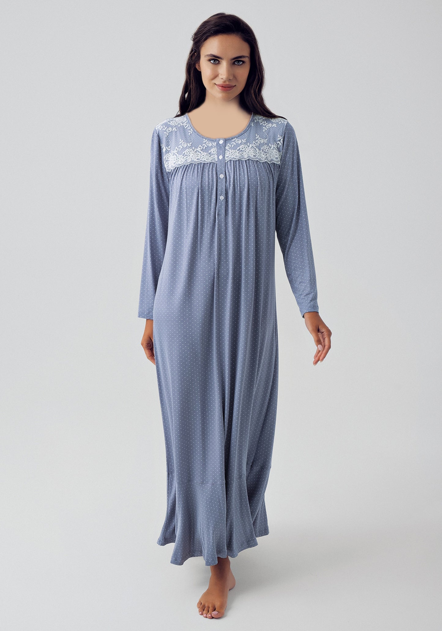 فستان نوم من الفيسكوز والليكرا من S&amp;L